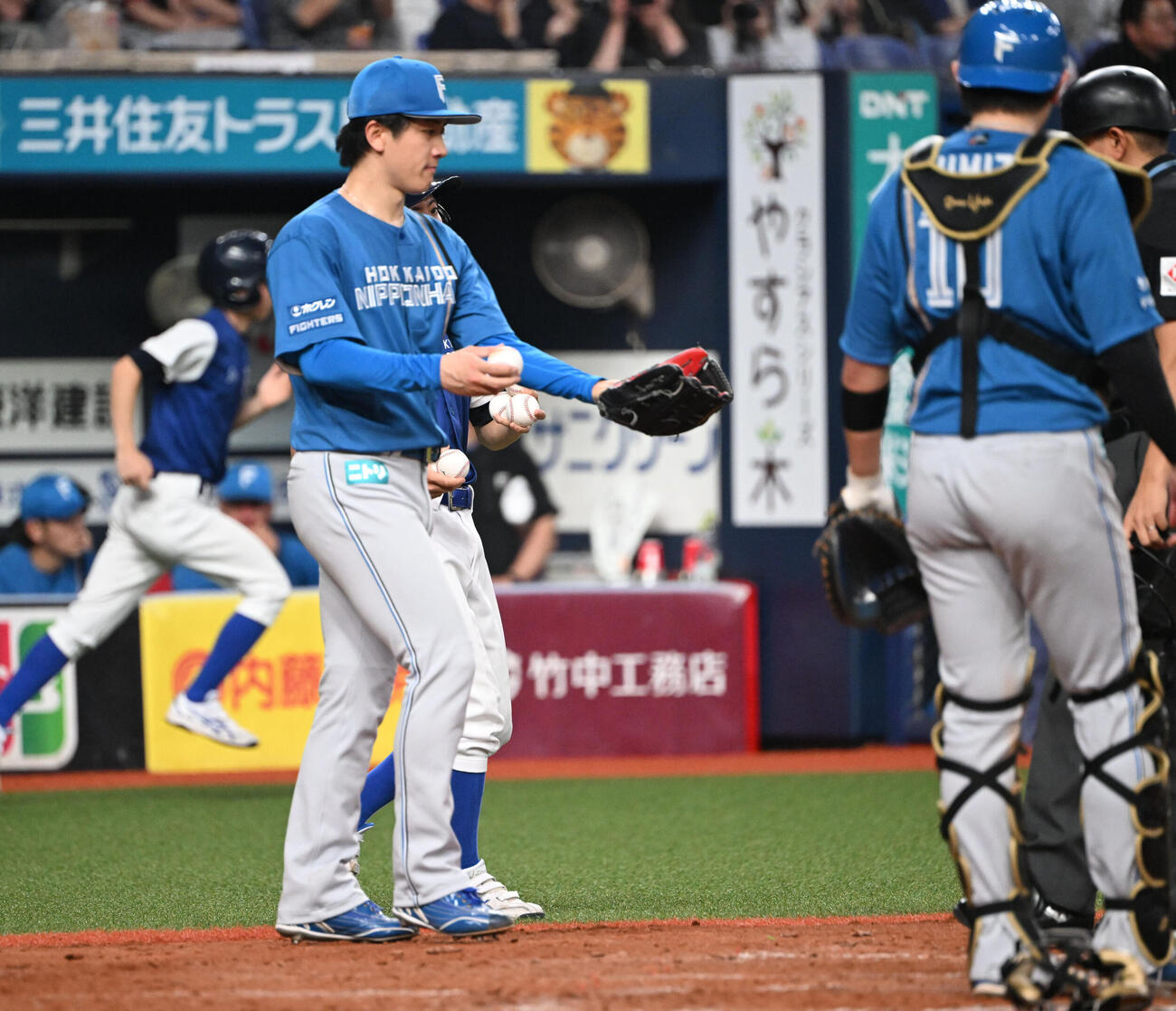 オリックス対日本ハム　5回裏オリックス2死一、二塁、太田椋に勝ち越し2点適時打を浴びた北山亘基（撮影・和賀正仁）