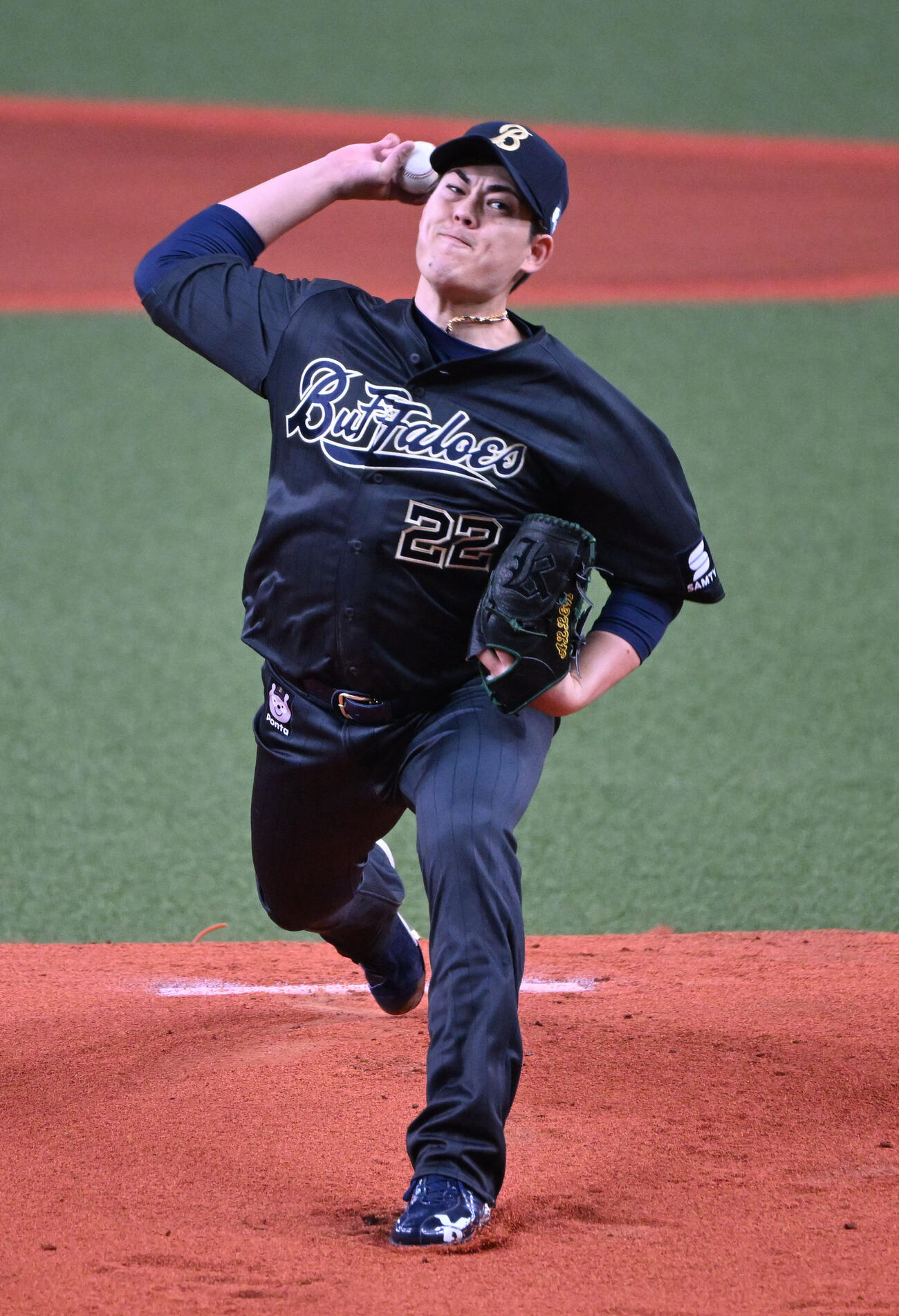 オリックス対日本ハム　先発するオリックス九里亜蓮（撮影・和賀正仁）