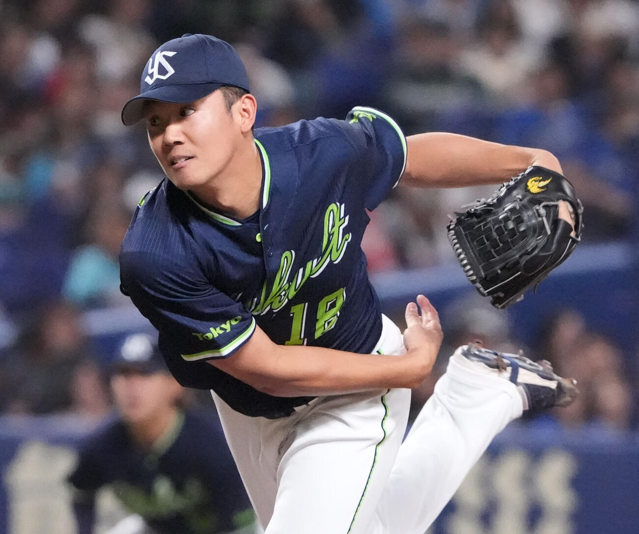 中日対ヤクルト　1回裏、登板するヤクルト先発の奥川恭伸（撮影・森本幸一）
