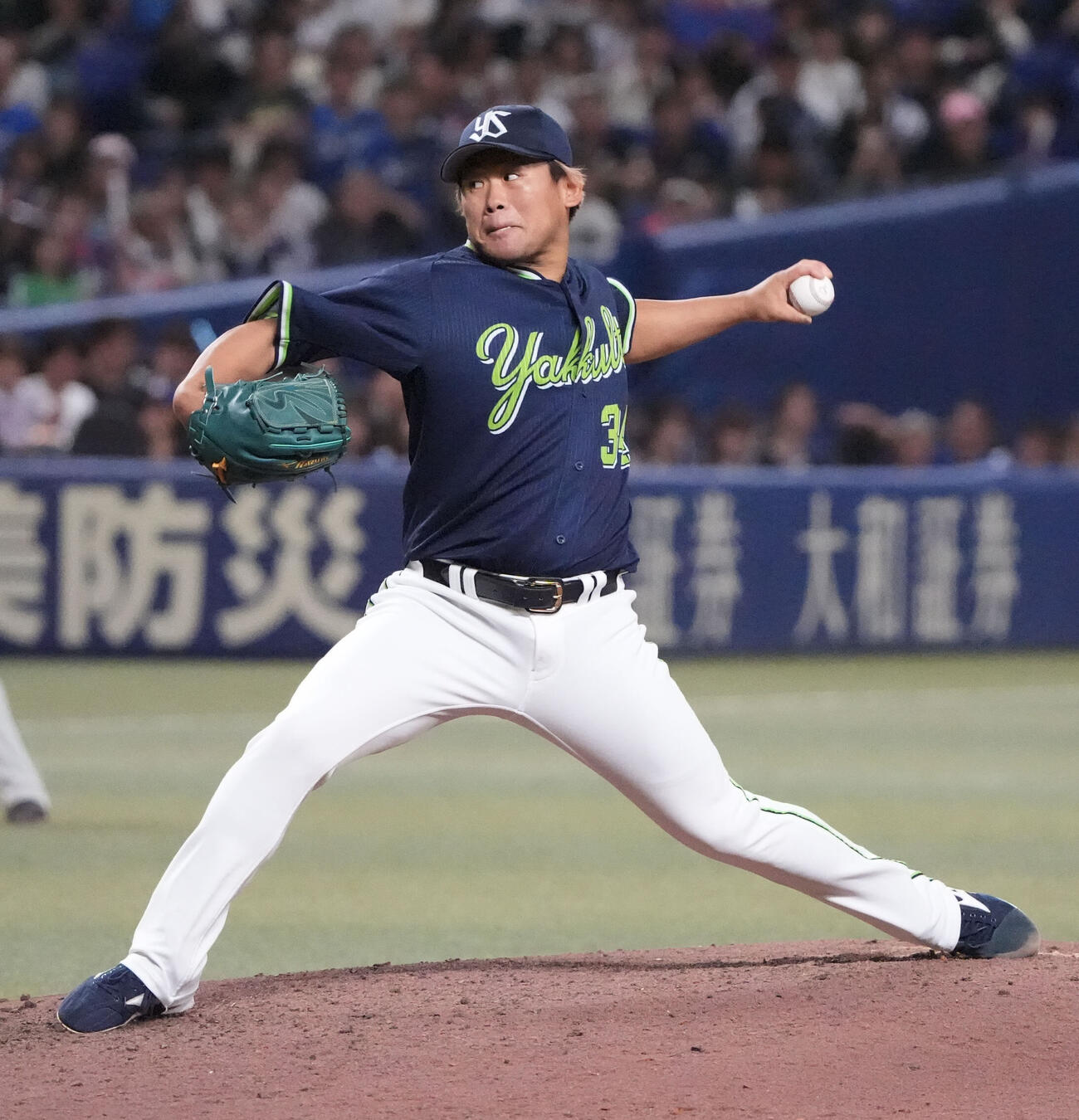 中日対ヤクルト　7回裏、ヤクルト2番手で登板する田口麗斗（撮影・森本幸一）