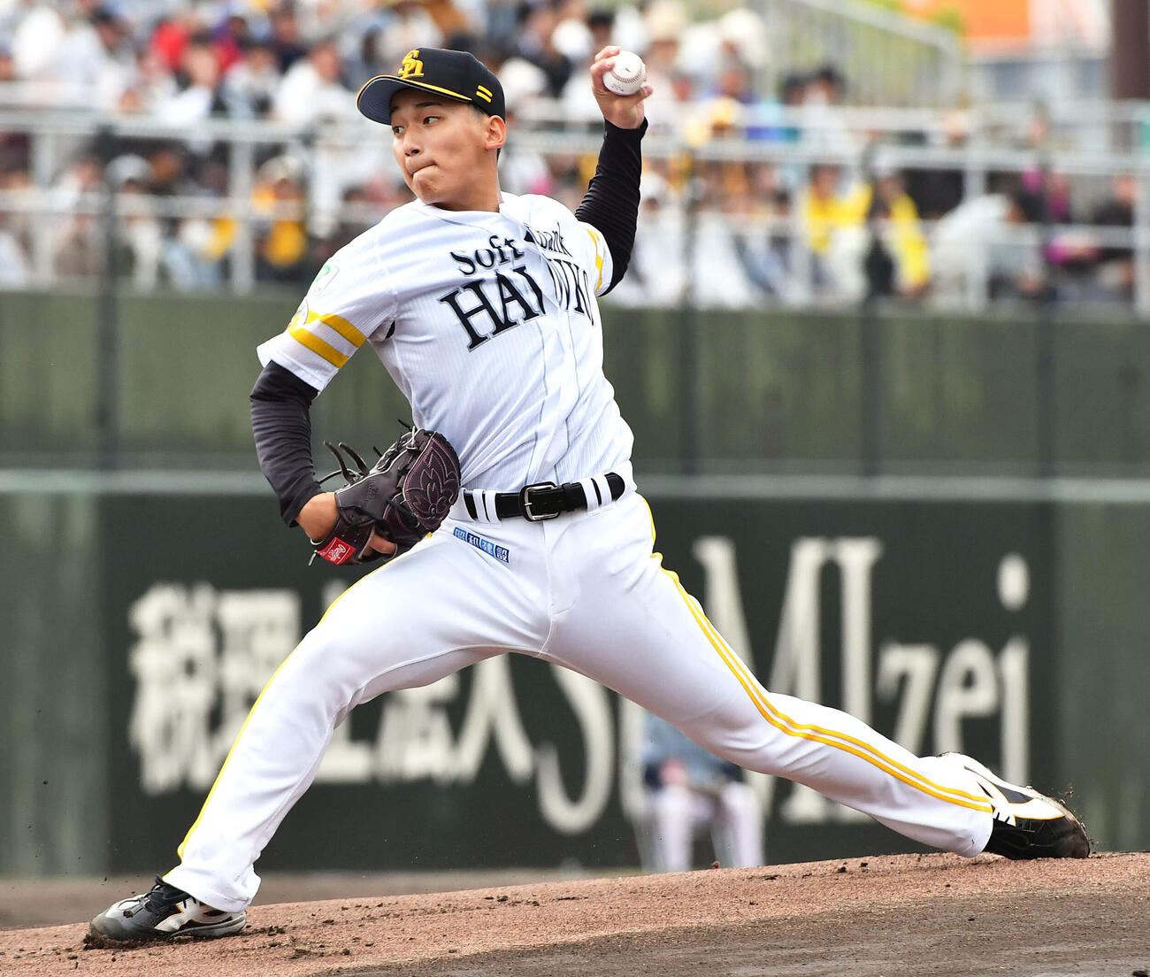 ソフトバンク対ロッテ　ソフトバンク先発の前田悠伍（撮影・岩下翔太）