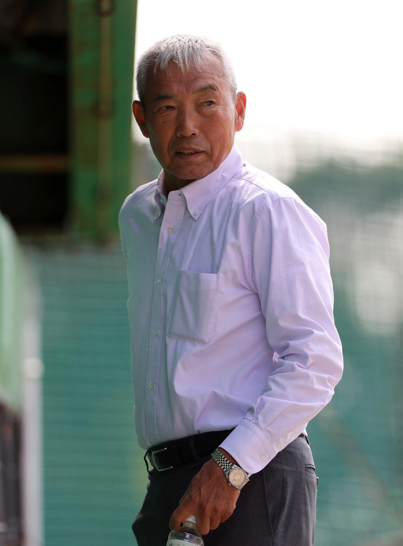 2024年11月14日安芸市営球場、阪神藤川球児監督の中学時代の恩師・上田修身氏は阪神秋季キャンプを訪問する