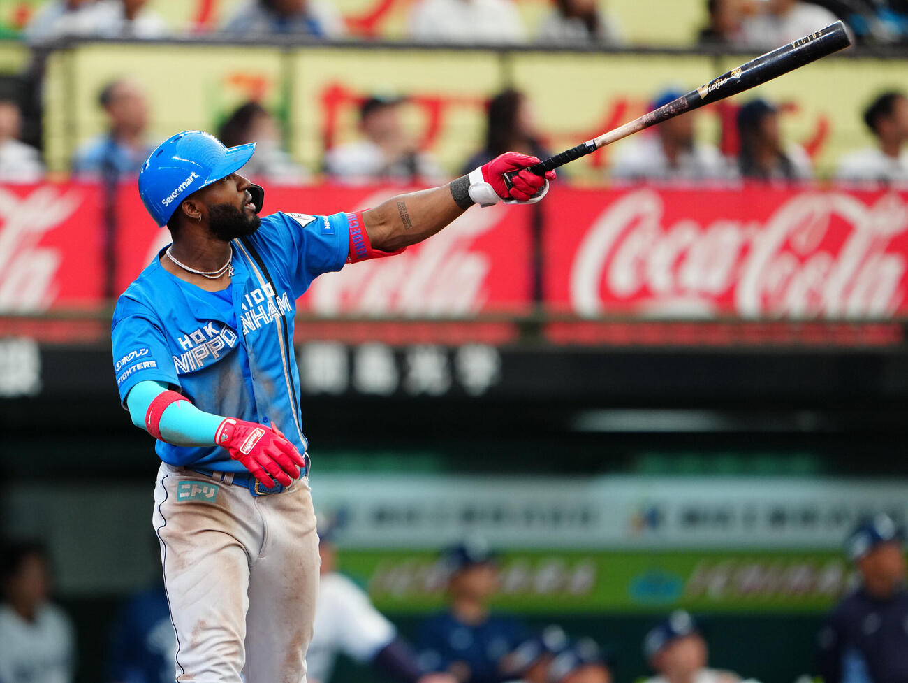 西武対日本ハム　9回表日本ハム2死、勝ち越し本塁打を放つロドルフォ・カストロ（撮影・垰建太）