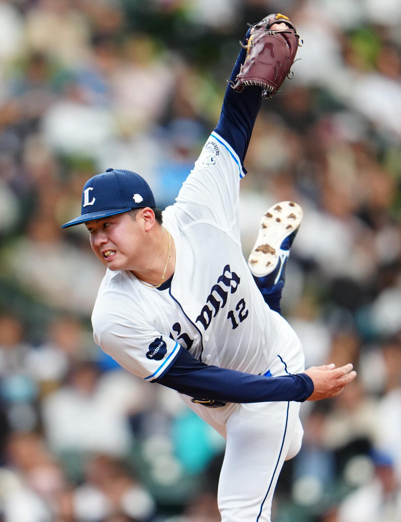 西武対日本ハム　力投する西武先発の渡辺勇太朗（撮影・垰建太）　
