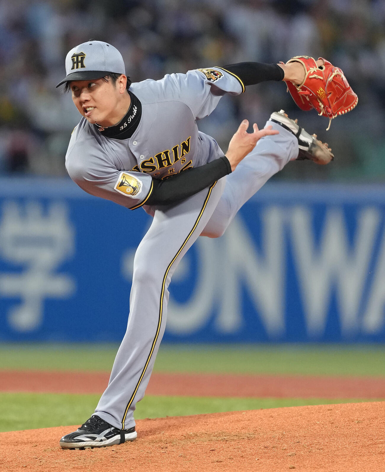 ヤクルト対阪神　阪神先発の才木浩人　（撮影・足立雅史）