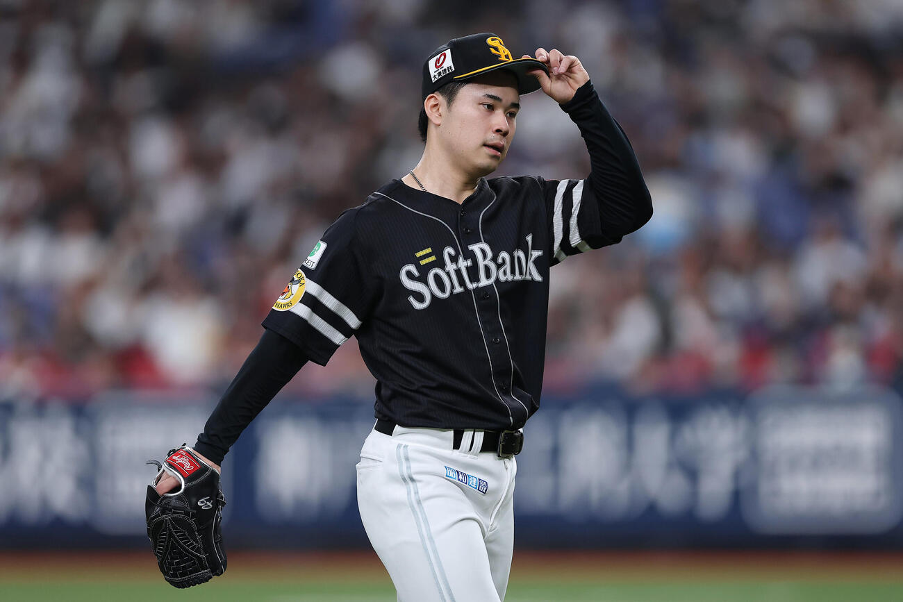 オリックス対ソフトバンク　2回裏、オリックスに先制を許したソフトバンク松本晴（撮影・前田充）