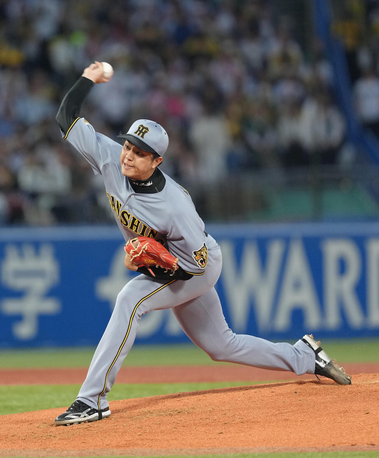 ヤクルト対阪神　阪神先発の才木浩人　（撮影・足立雅史）