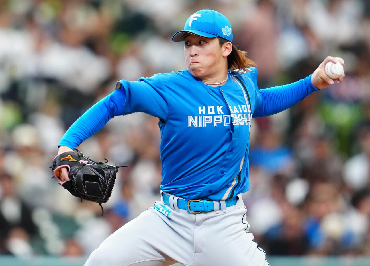 西武対日本ハム　力投する日本ハム先発の細野晴希（撮影・垰建太）　