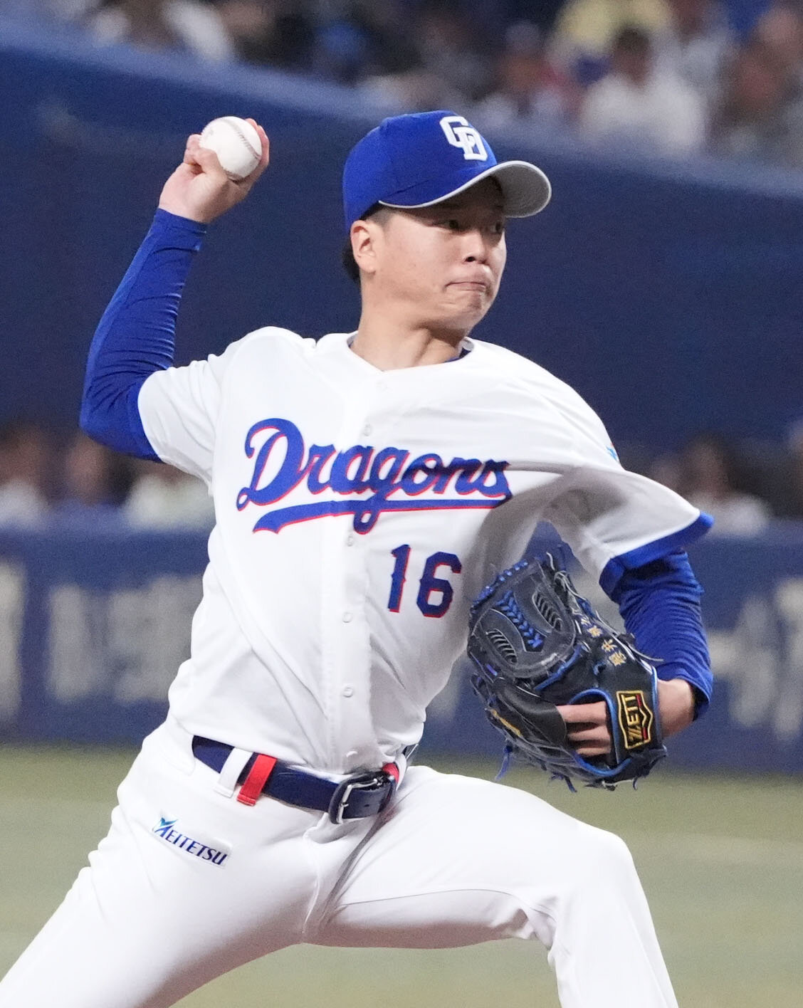 中日対DeNA 1回表、登板する中日先発の桜井頼之介（撮影・森本幸一）
