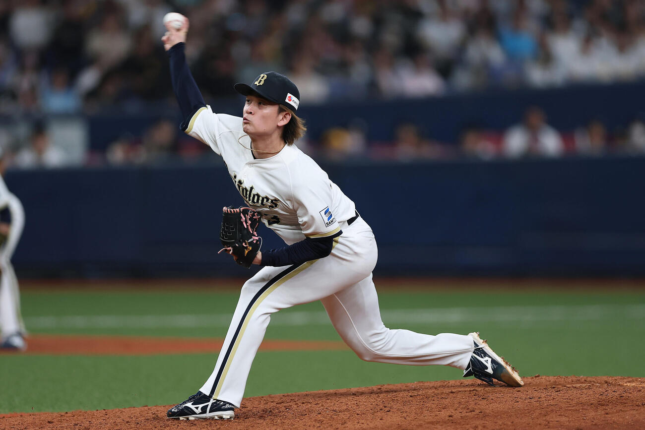 オリックス対ソフトバンク　オリックス5番手の寺西成騎（撮影・前田充）