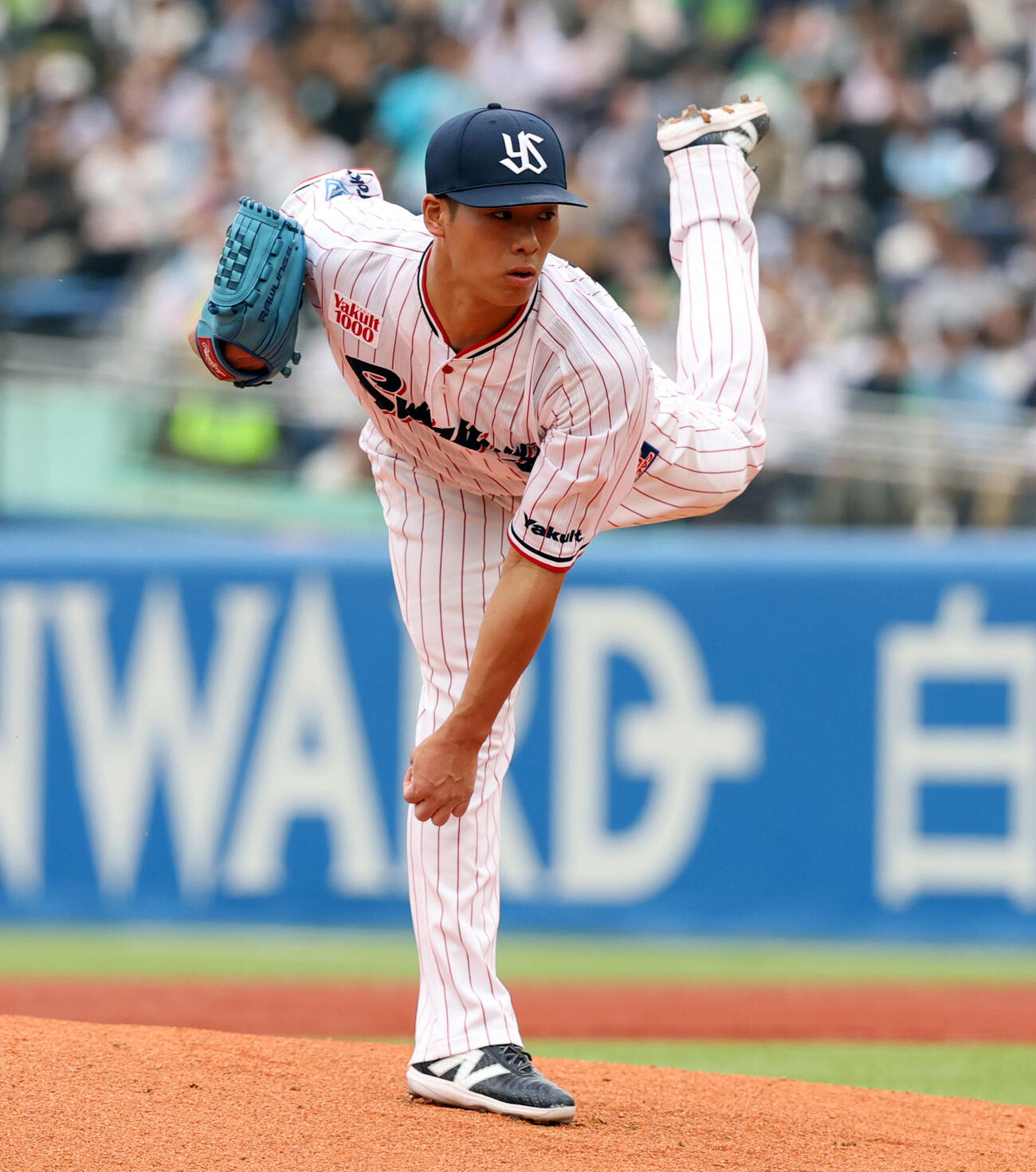 ヤクルト対阪神　力投するヤクルト先発の山野太一）（撮影・浅見桂子）