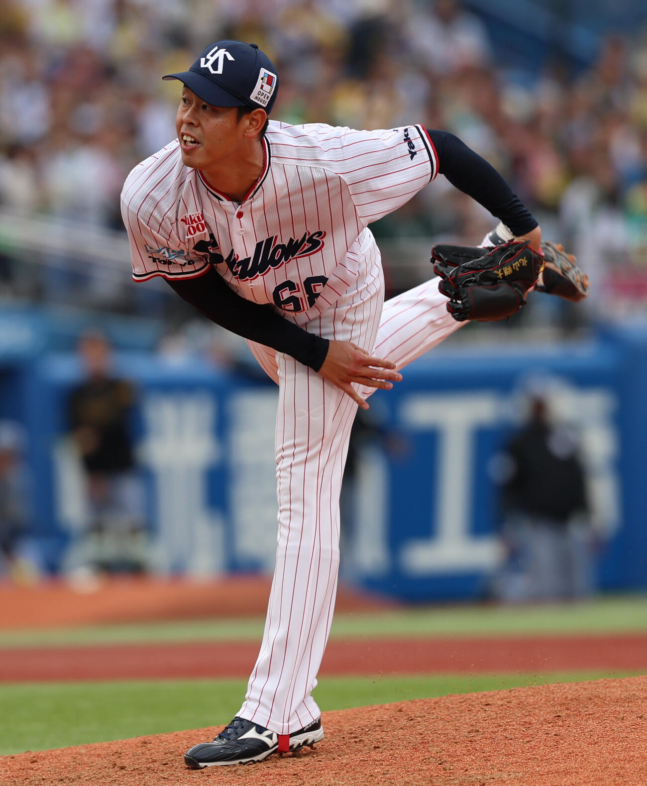 ヤクルト対阪神　ヤクルト3番手丸山翔大（撮影・水谷安孝）