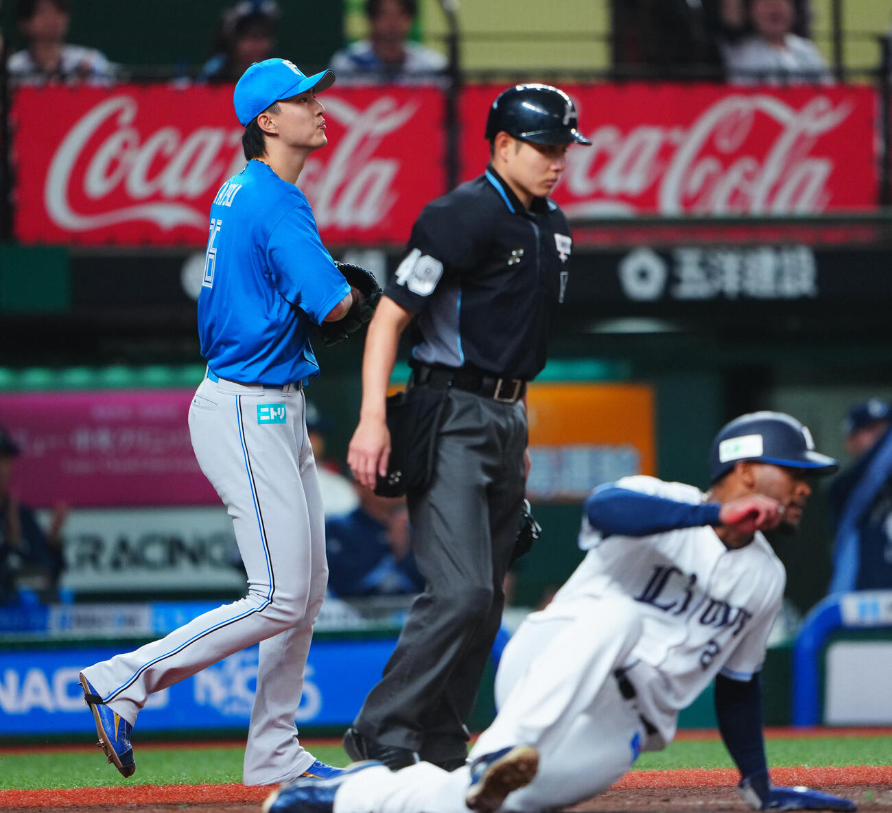 西武対日本ハム　4回裏西武2死二塁、平沢大河に先制の適時打を許す達孝太（撮影・垰建太）