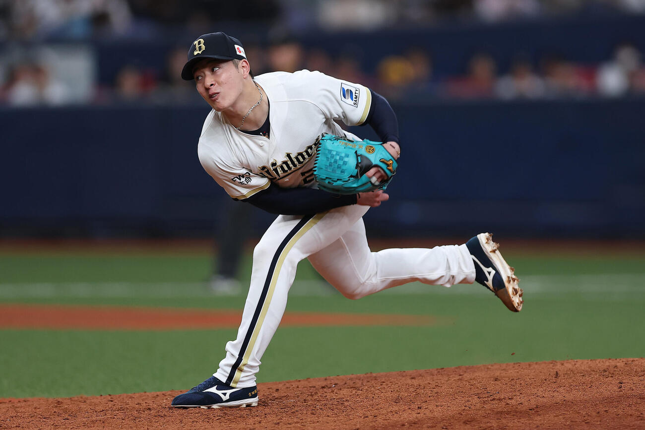 オリックス対ソフトバンク　オリックスリ2番手の吉田輝星（撮影・前田充）
