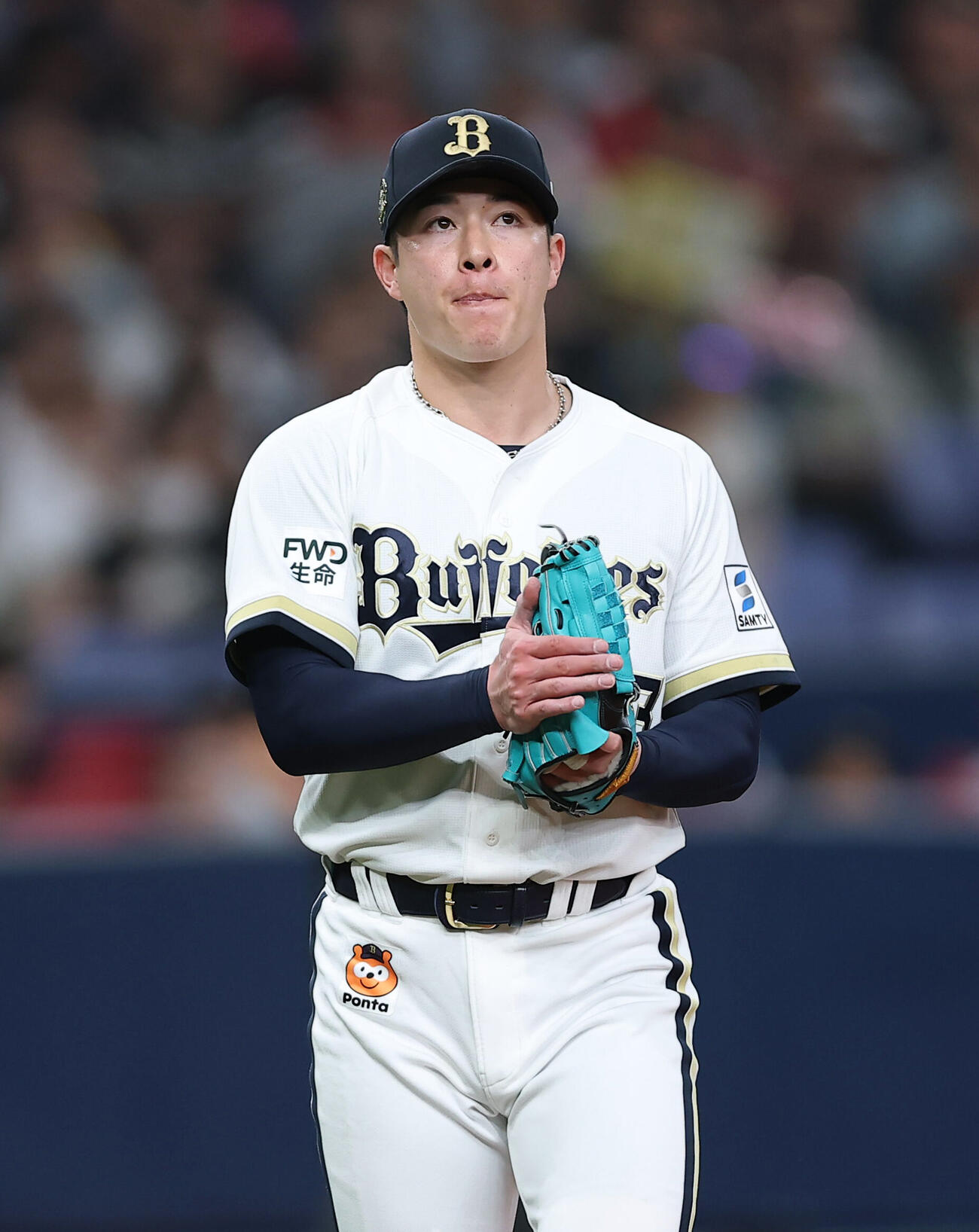 オリックス対ソフトバンク　6回表ソフトバンク2死一、三塁、牧原大成を投ゴロに打ち取った吉田輝星（撮影・前田充）