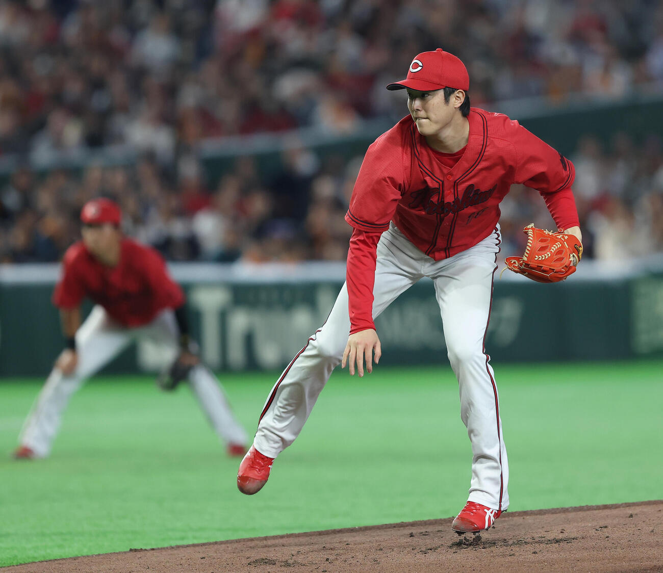 巨人対広島　広島先発の森下暢仁（撮影・河田真司）