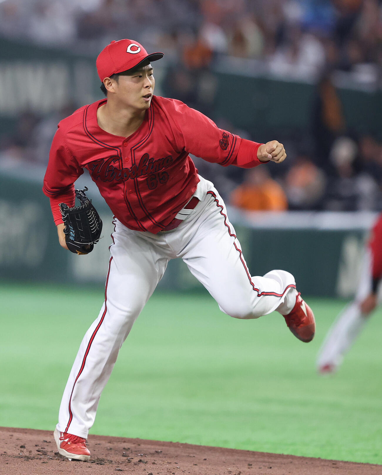 巨人対広島　広島先発の玉村昇悟（撮影・河田真司）