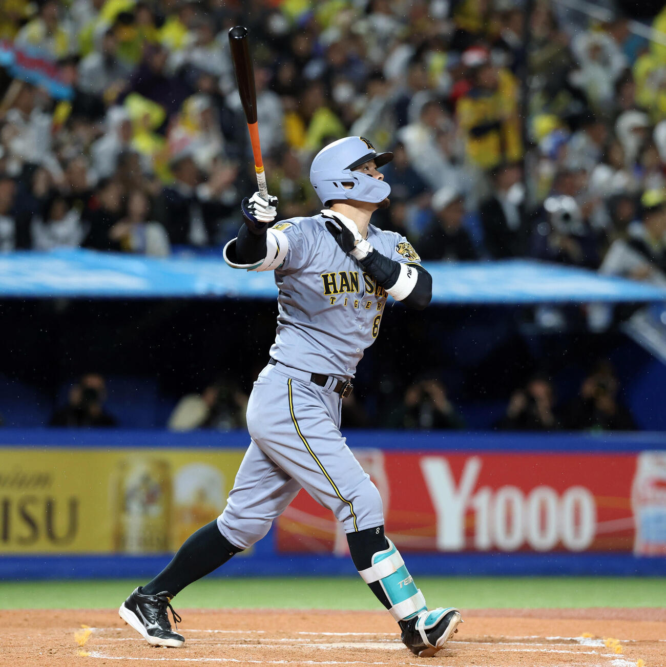 ヤクルト対阪神　7回表阪神1死、佐藤輝明は本塁打を放つ（撮影・浅見桂子）