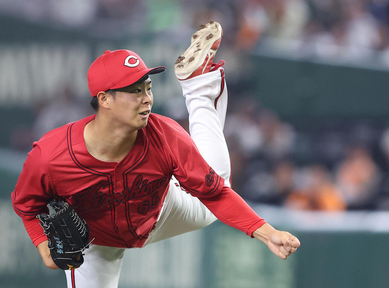 巨人対広島　広島先発の玉村昇悟（撮影・河田真司）
