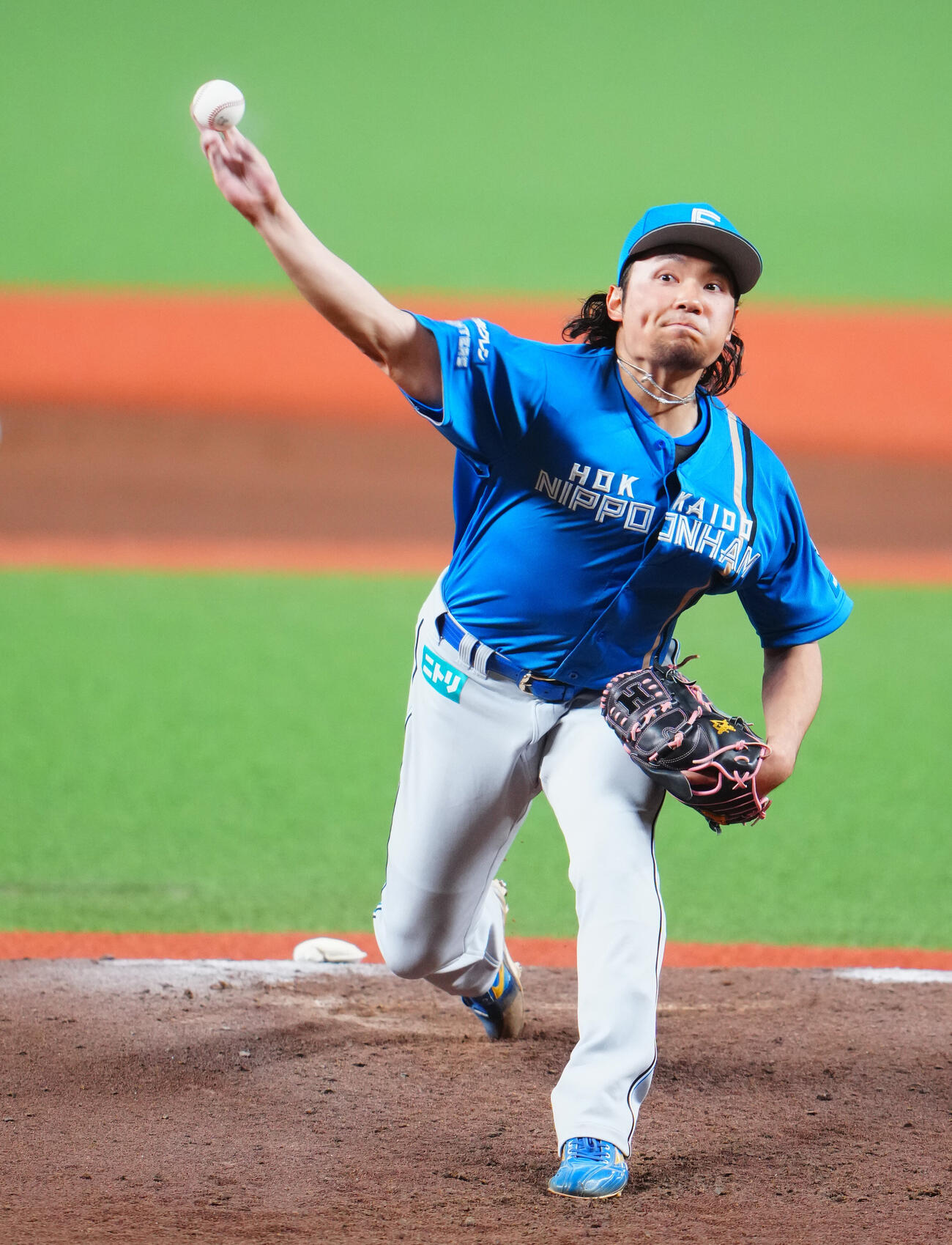 西武対日本ハム　力投する日本ハム先発の野村佑希（撮影・垰建太）