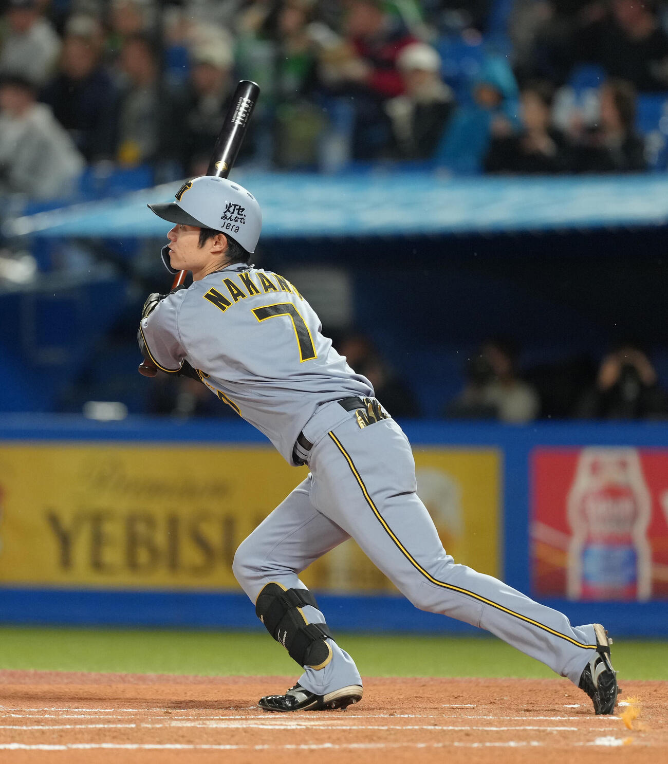 ヤクルト対阪神　6回表阪神1死二塁、代打中野拓夢は右前適時打を放つ（撮影・足立雅史）