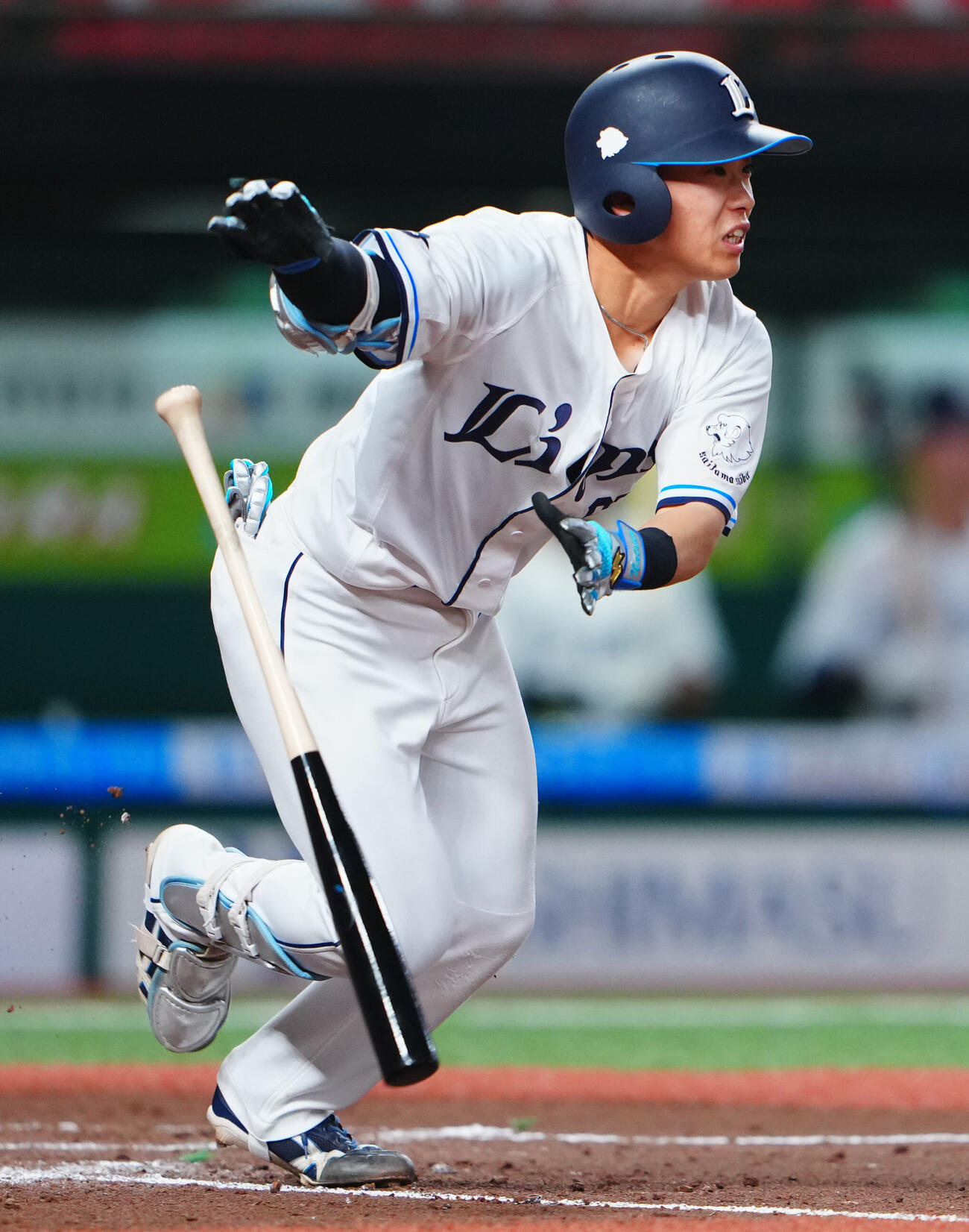 西武対日本ハム　7回裏西武1死一塁、右前打を放つ滝沢夏央（撮影・垰建太）
