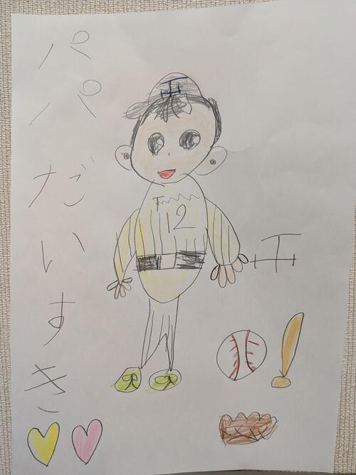 阪神坂本の6歳長女が描いた絵