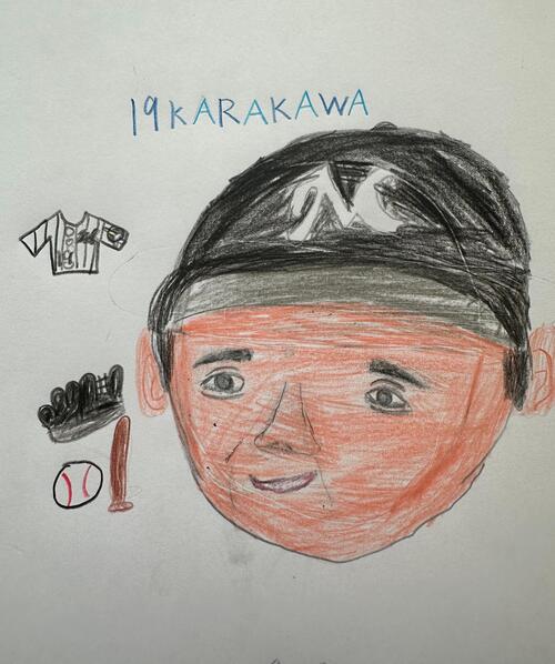 唐川7歳長男似顔絵