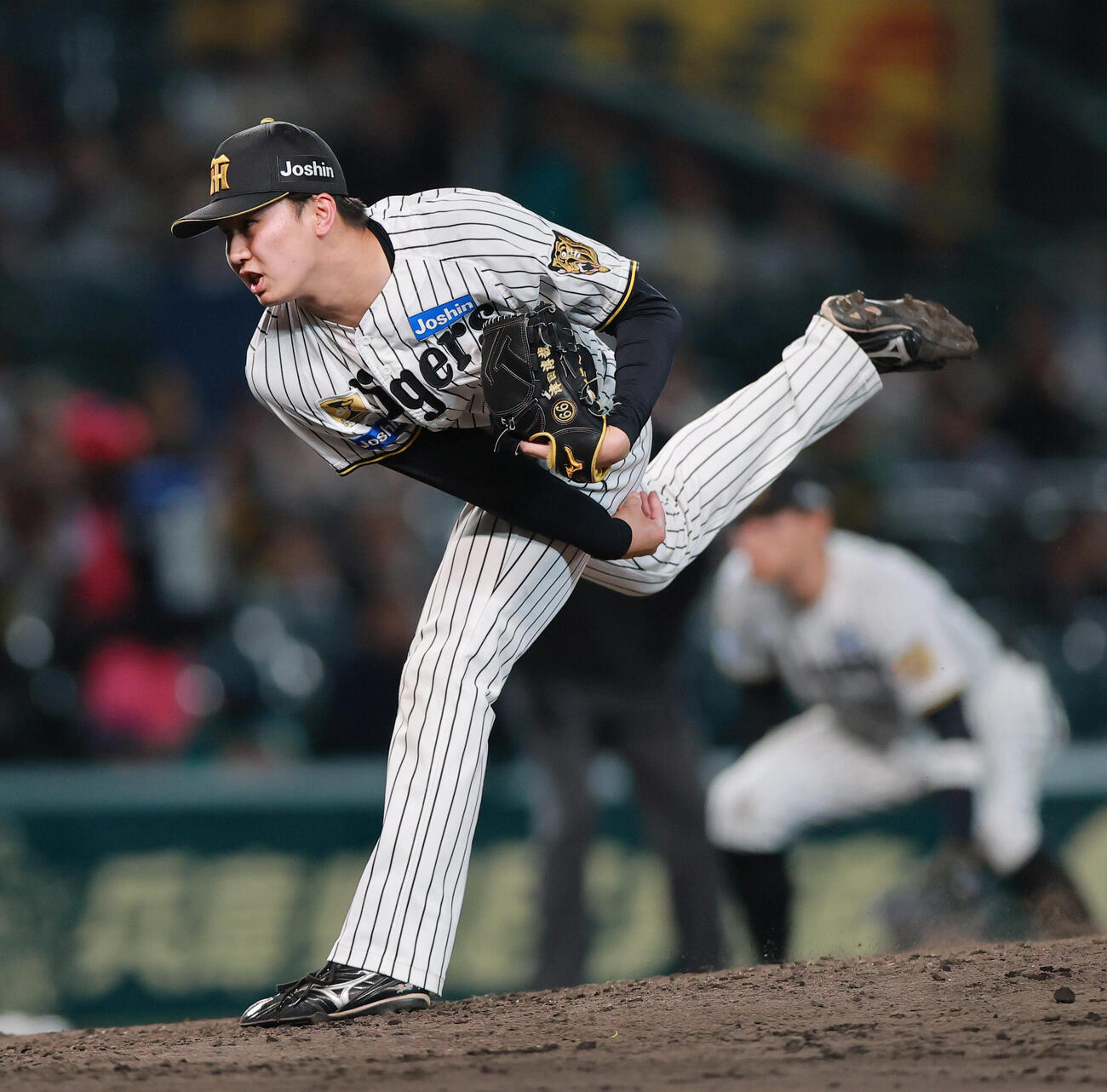 阪神対巨人　9回表に登板する阪神津田淳哉（撮影・上山淳一）