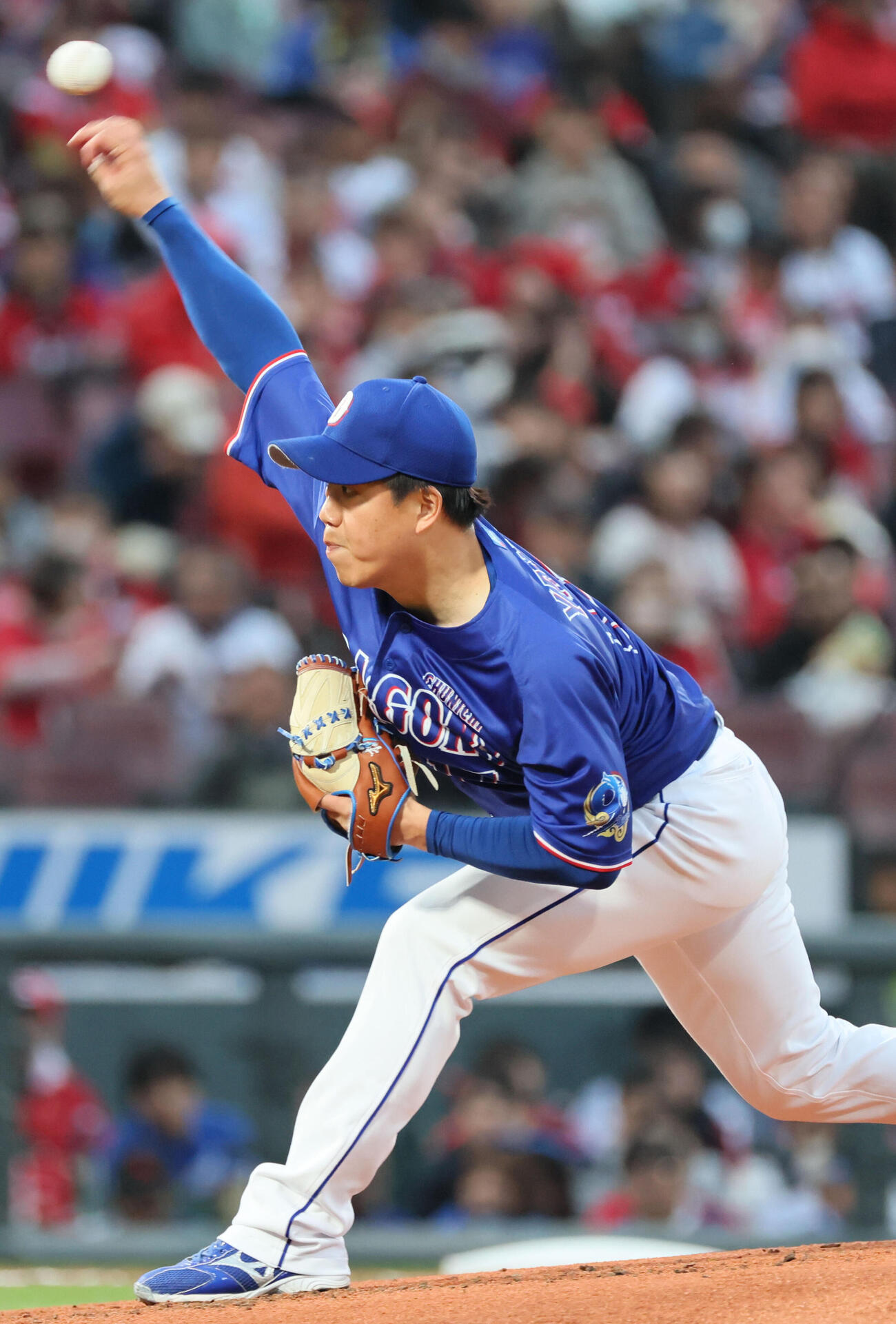 広島対中日　中日先発の柳裕也（撮影・加藤孝規）