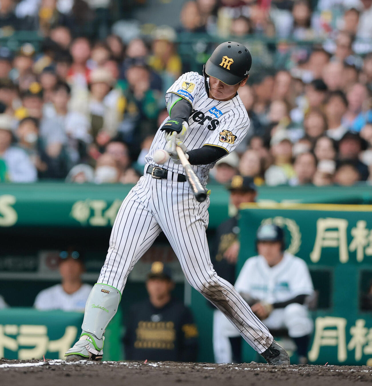 阪神対巨人　7回裏阪神1死満塁、高寺望夢は適時打を放つ（撮影・上山淳一）