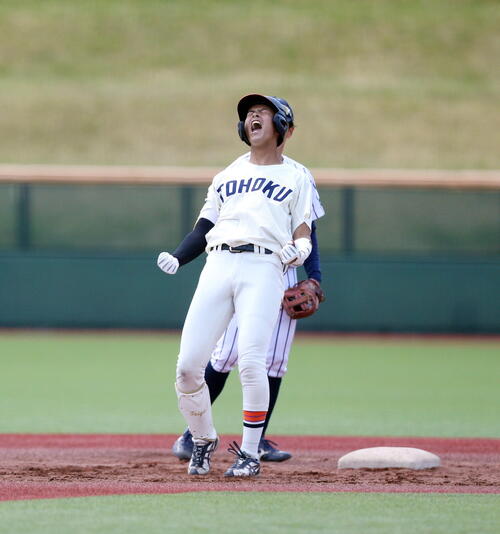 東北福祉大・辻村大我、勝ち越し適時打「次につなげる意識がいい結果に…」広島平川蓮をお手本に