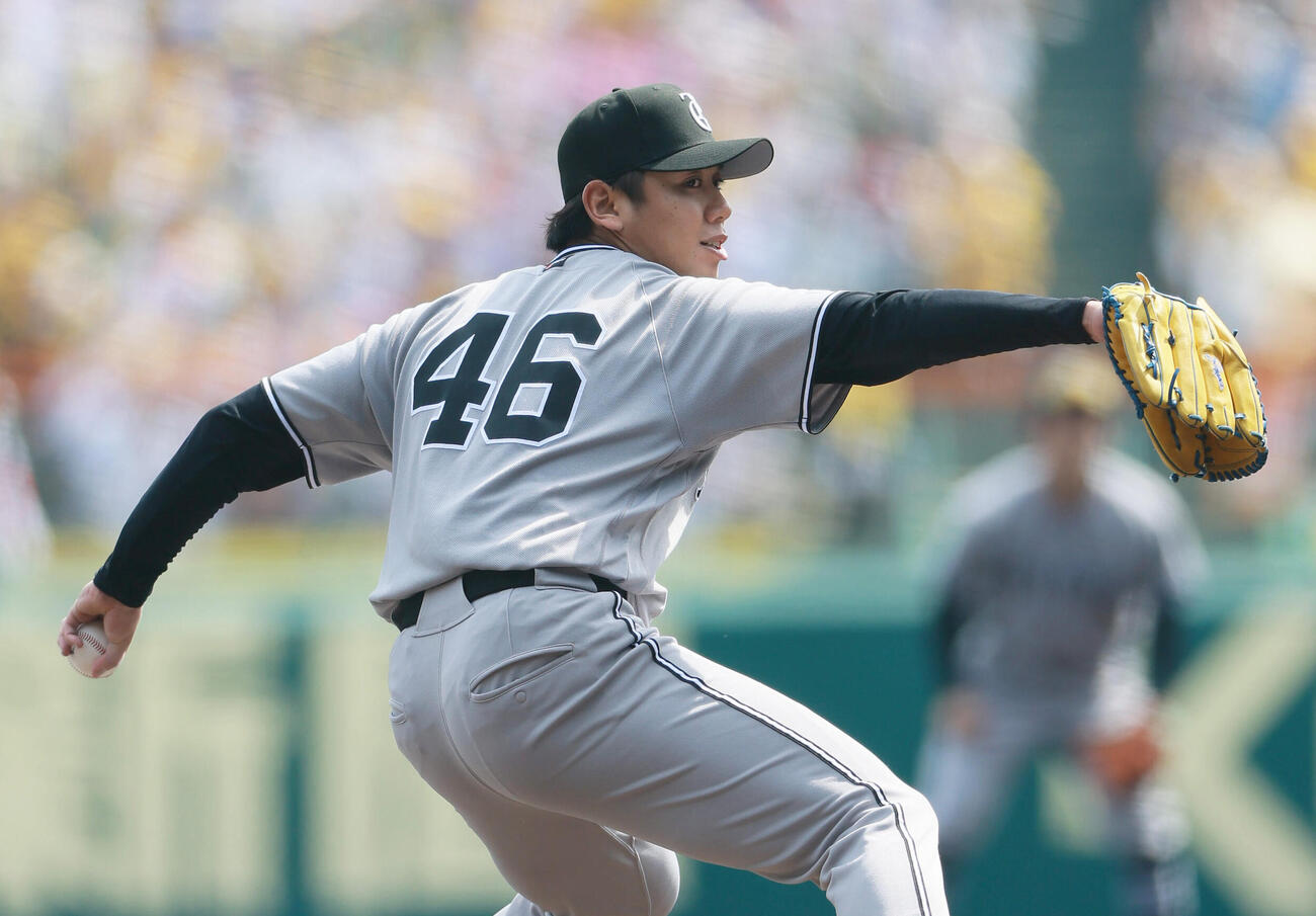 阪神対巨人　巨人先発の又木鉄平（撮影・上山淳一）