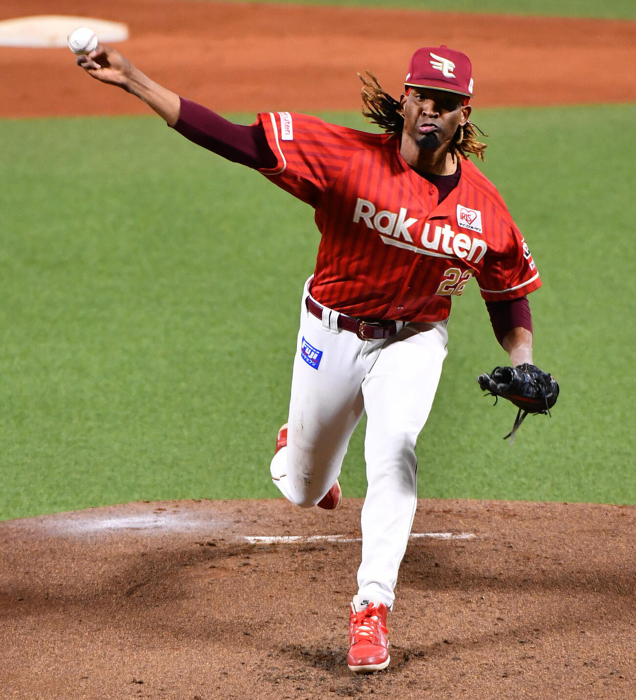 ソフトバンク対楽天　楽天先発のホセ・ウレーニャ（撮影・岩下翔太）