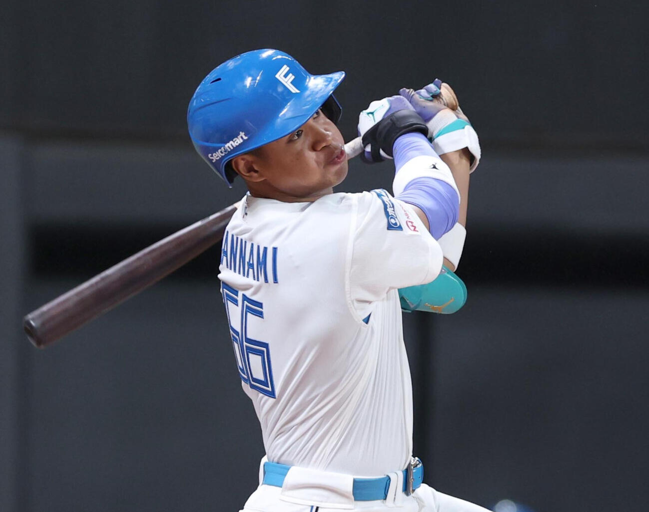 1日オリックス戦で9号ソロを放った日本ハム万波中正