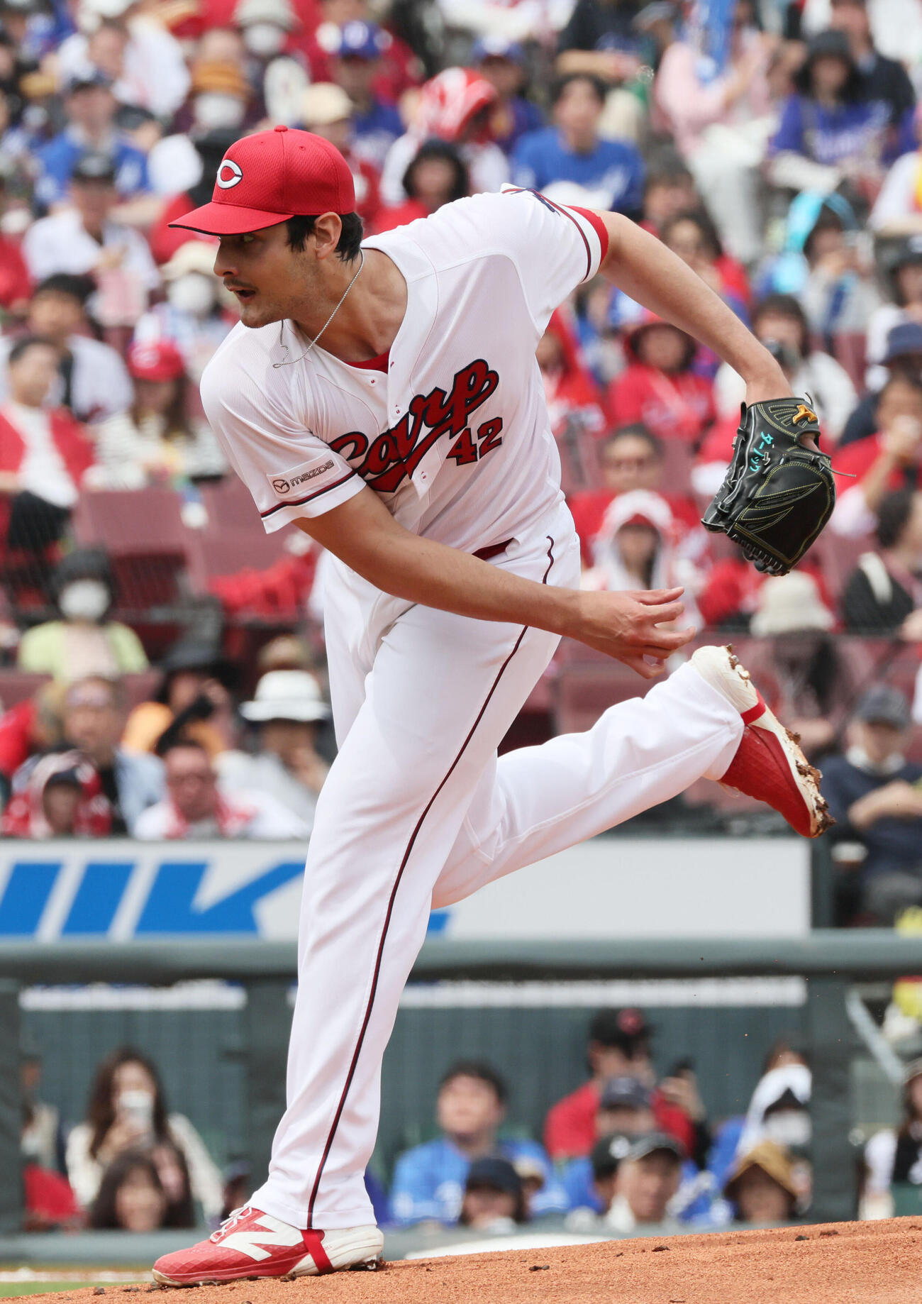 広島対中日　広島先発のフレディ・ターノック（撮影・加藤孝規）