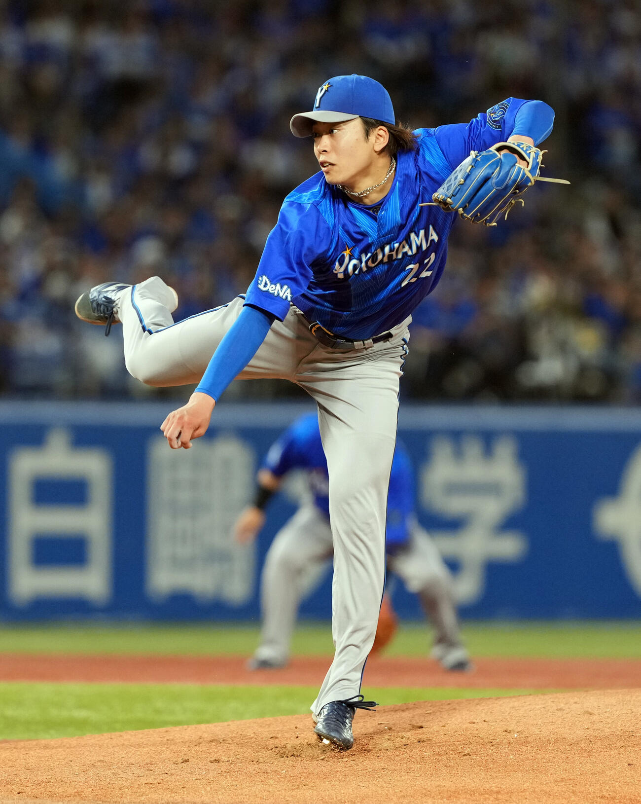 ヤクルト対DeNA　力投するDeNA先発の入江大生（撮影・たえ見朱実）