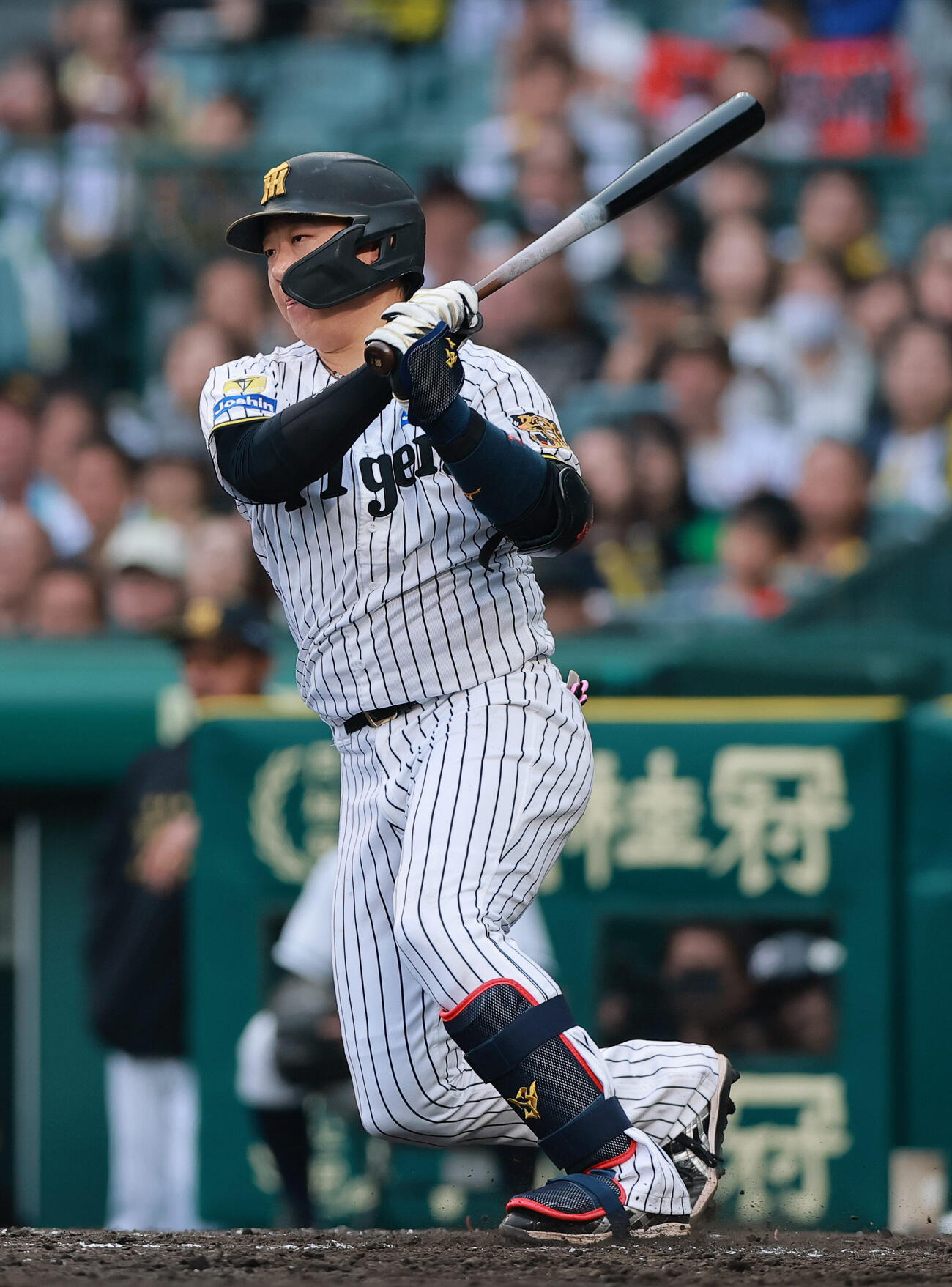 阪神対巨人　8回裏阪神無死、大山悠輔は安打を放つ（撮影・上山淳一）