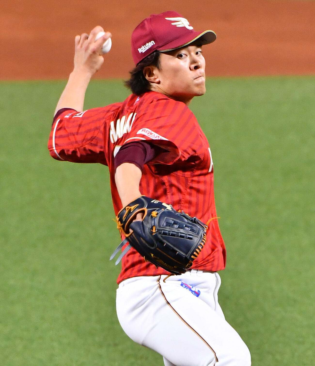 ソフトバンク対楽天　楽天先発の早川隆久（撮影・岩下翔太）