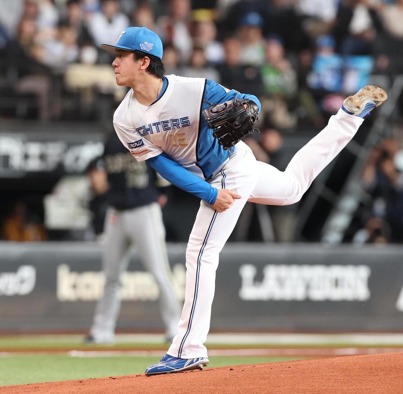 日本ハム対オリックス　日本ハム先発の北山亘基（撮影・黒川智章）