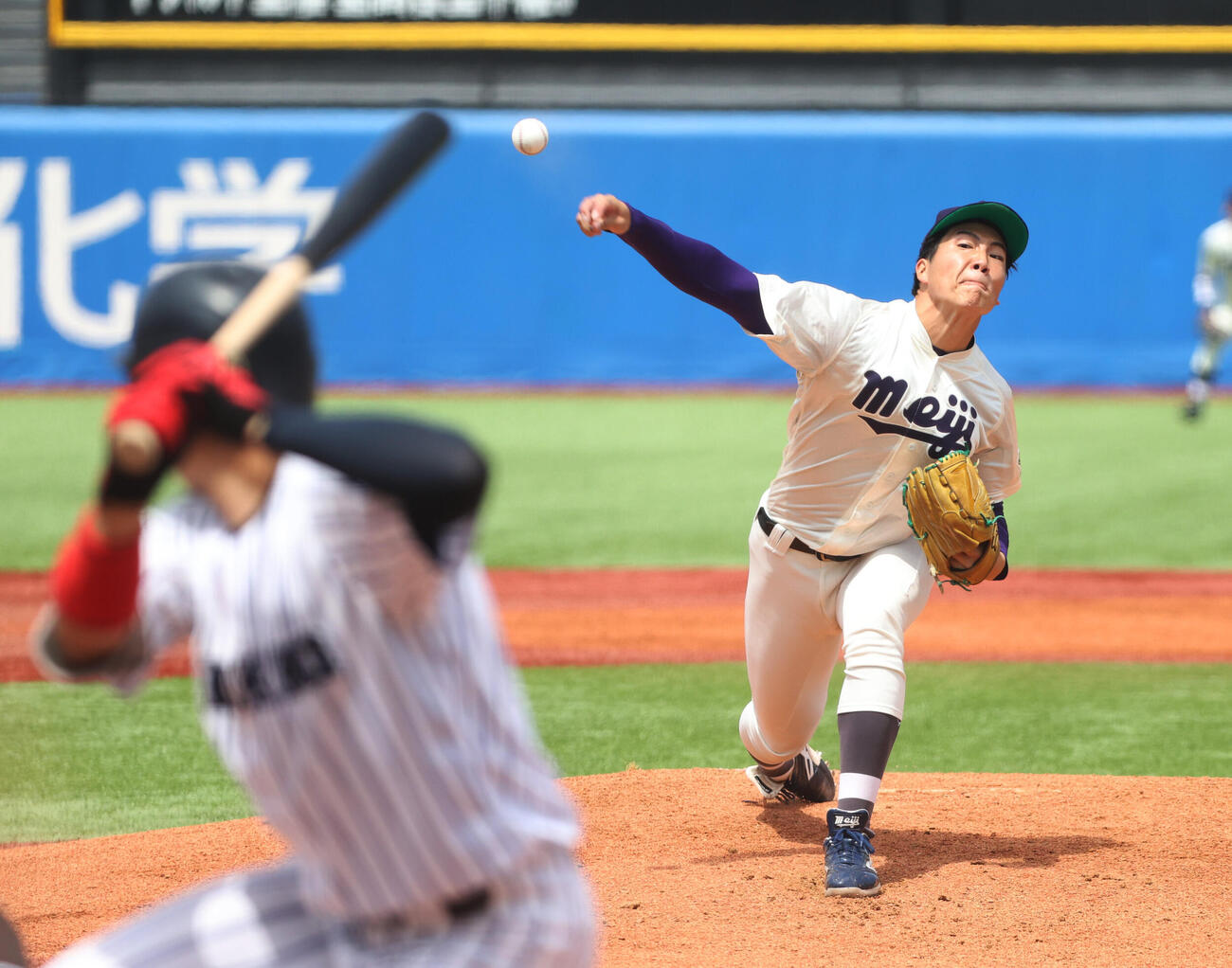 東京6大学野球　明大対立大　先発した明大・平嶋桂知（撮影・柴田隆二）