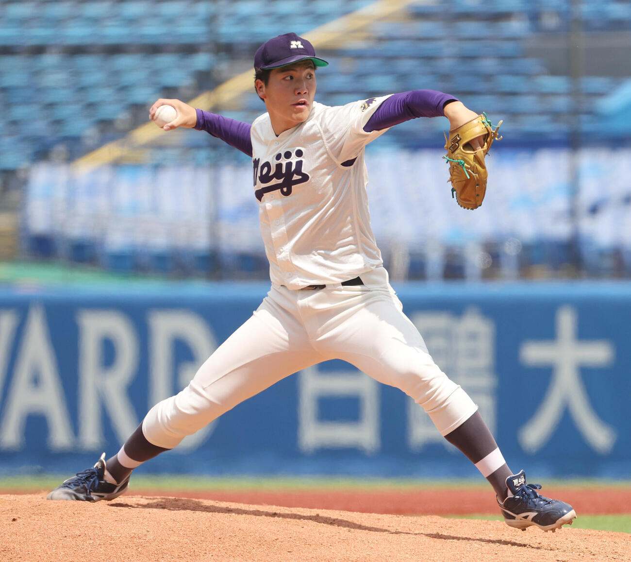 東京6大学野球　明大対立大　先発した明大・平嶋桂知（撮影・柴田隆二）