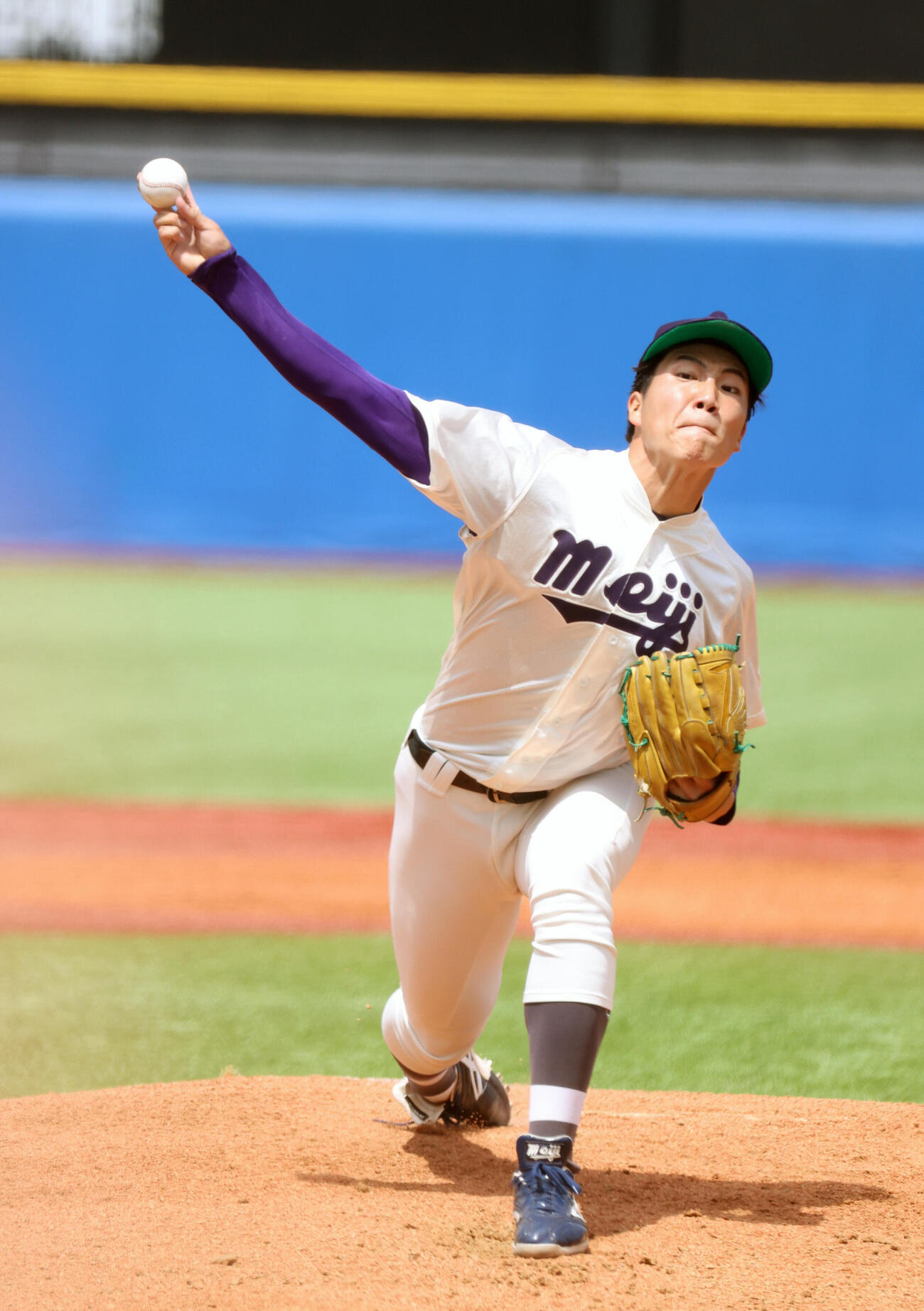 東京6大学野球　明大対立大　先発した明大・平嶋桂知（撮影・柴田隆二）