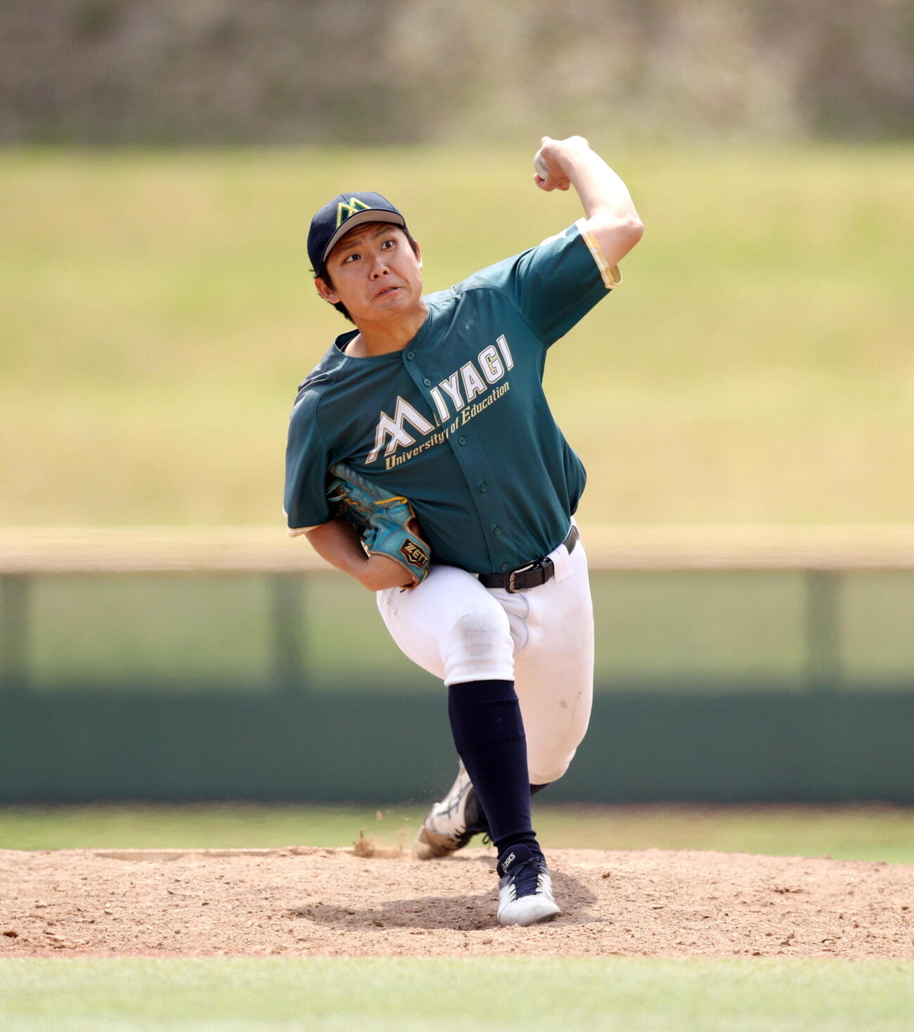 東北工大対宮城教大　2番手で登板した宮城教大・山田