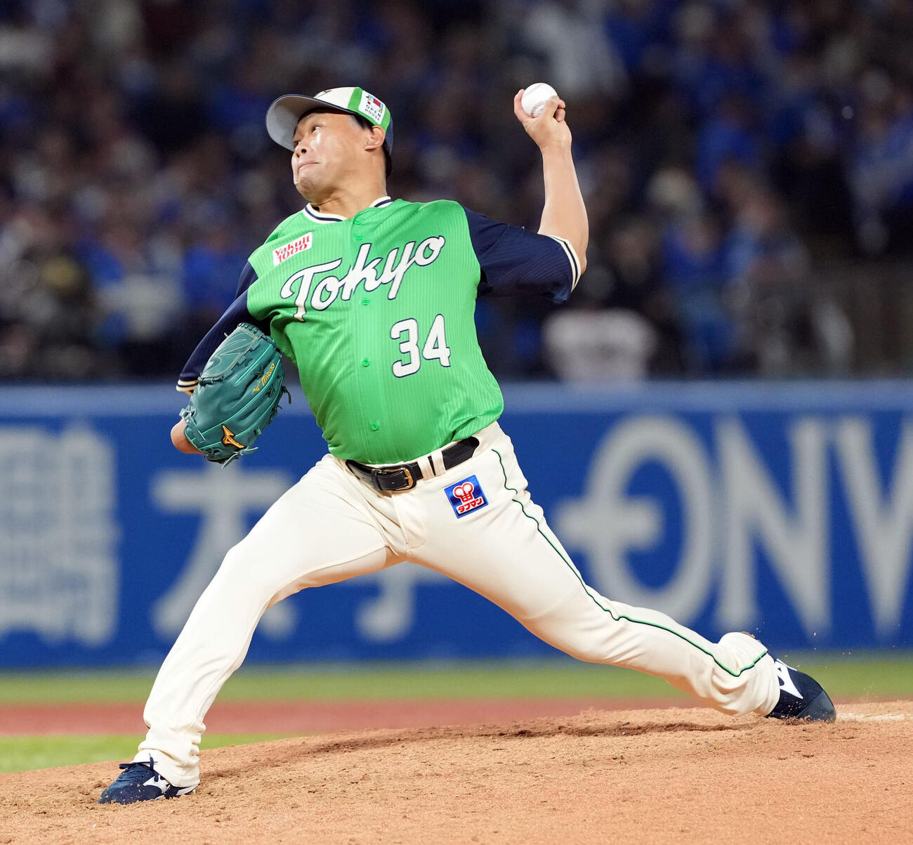 ヤクルト対DeNA 8回からマウンドに上がったヤクルト田口麗斗（撮影・たえ見朱実）