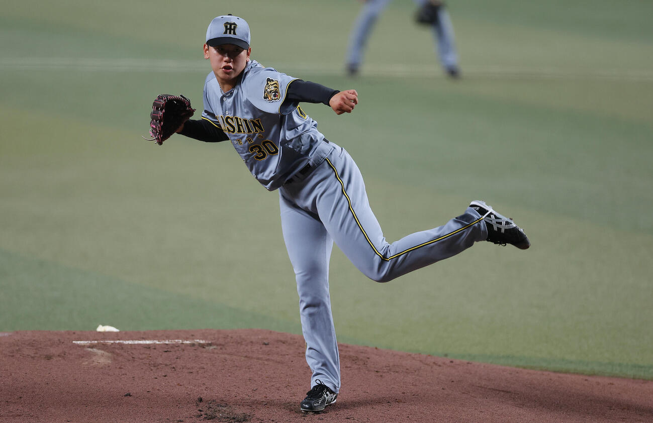 中日対阪神　力投する阪神先発の門別啓人（撮影・前田充）