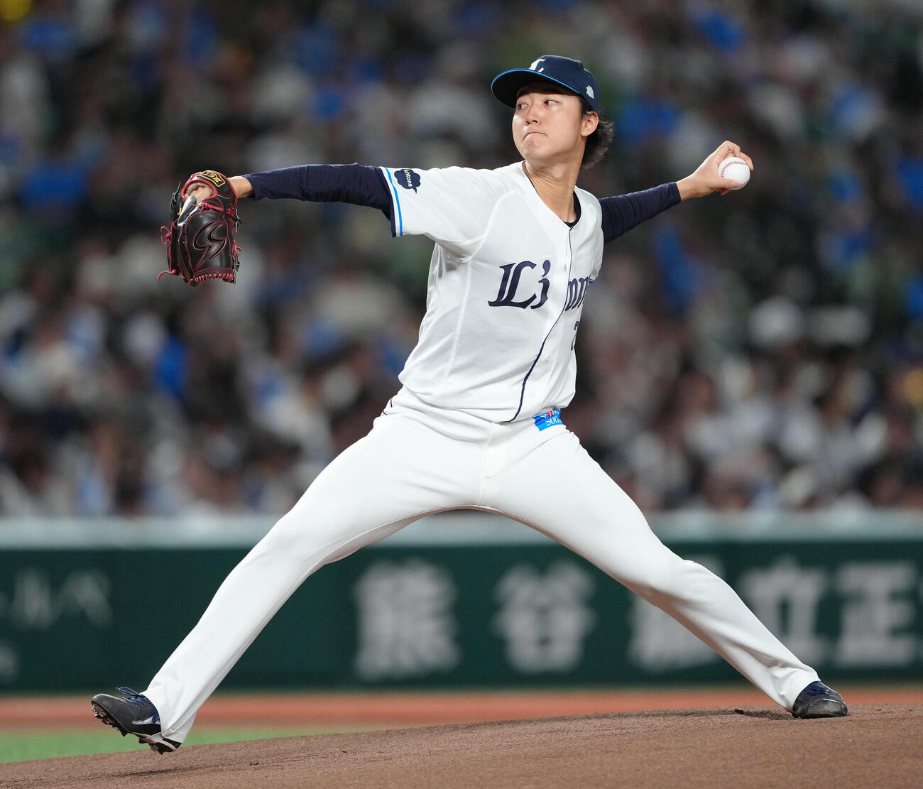 西武対ソフトバンク　西武先発の菅井信也　（撮影・足立雅史）
