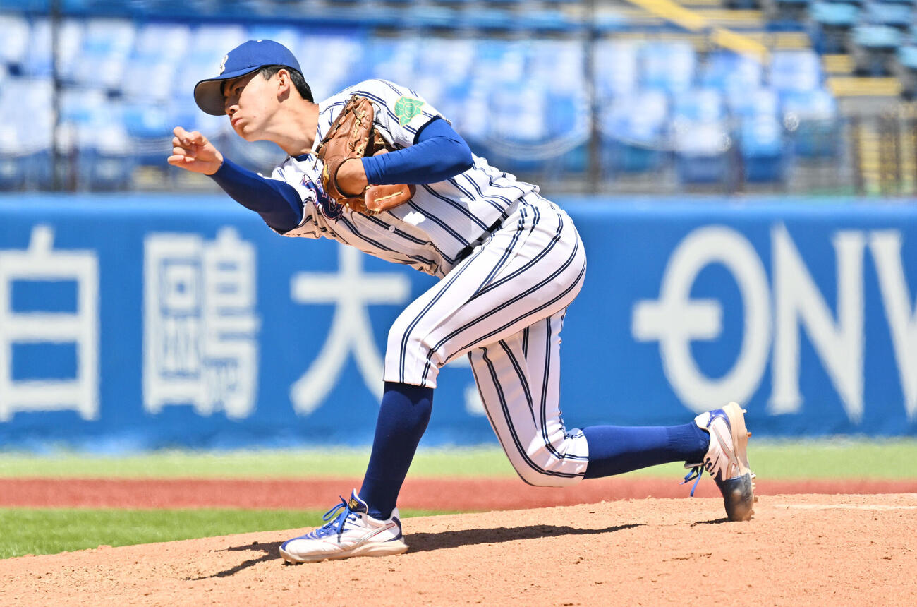 中大対立正大　立正大2番手の田中昇之介（撮影・滝沢徹郎）