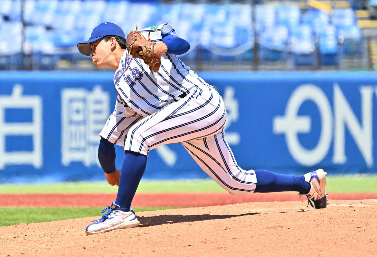 中大対立正大　立正大2番手の田中昇之介（撮影・滝沢徹郎）