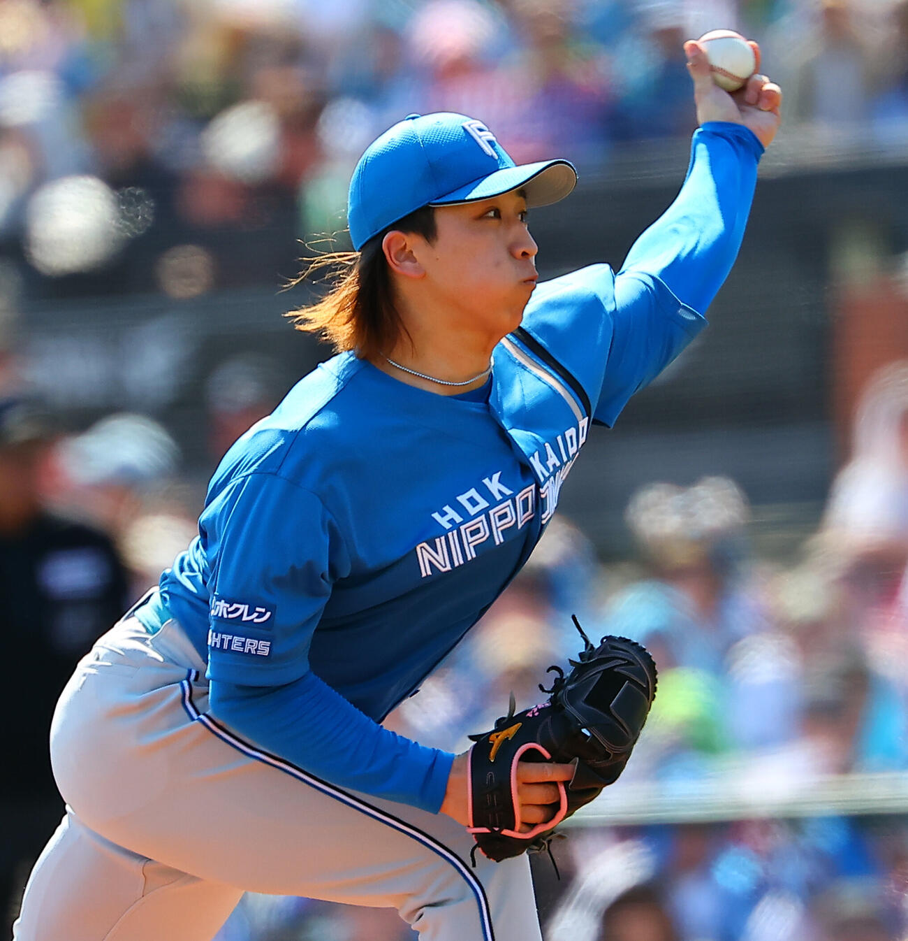 楽天対日本ハム　日本ハム先発の細野晴希（撮影・野上伸悟）